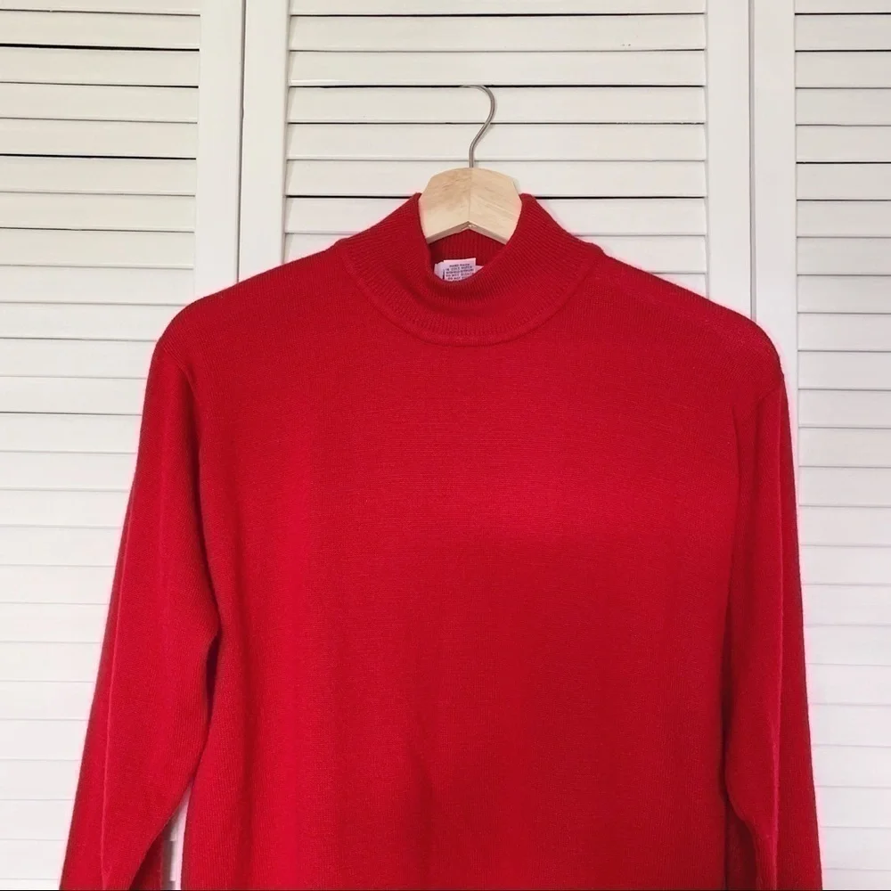 Koret Wool Blend Red Turtleneck Pullover Sweater M​​​​​​​​​​​​​​​​​​​​​​​​​​​​​​
